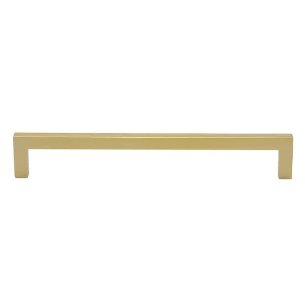 Gliderite Hardware 7-9/16 in. Center to Center Solid Square Bar Pull Brass Gold 21683-192-BG-1 - main